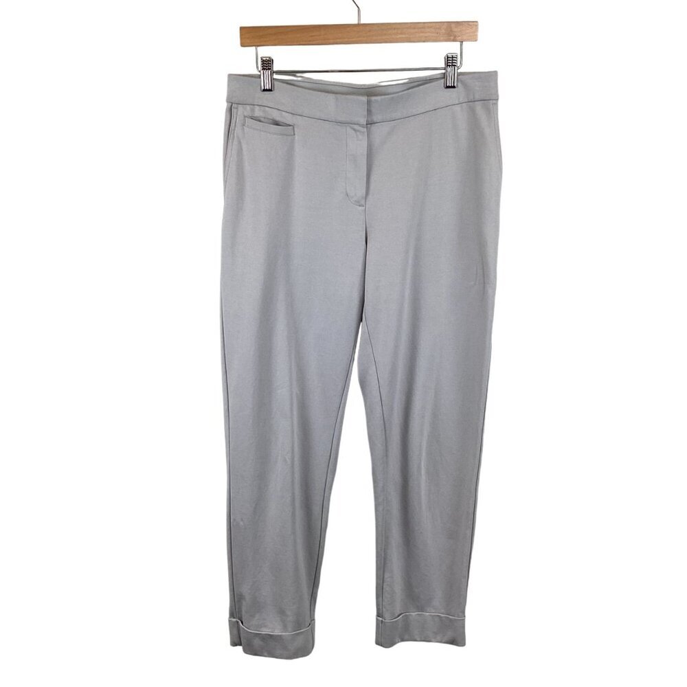 J  Jill Women's Light Gray Cropped Pants‎ Size Small Stretch Pockets Casual